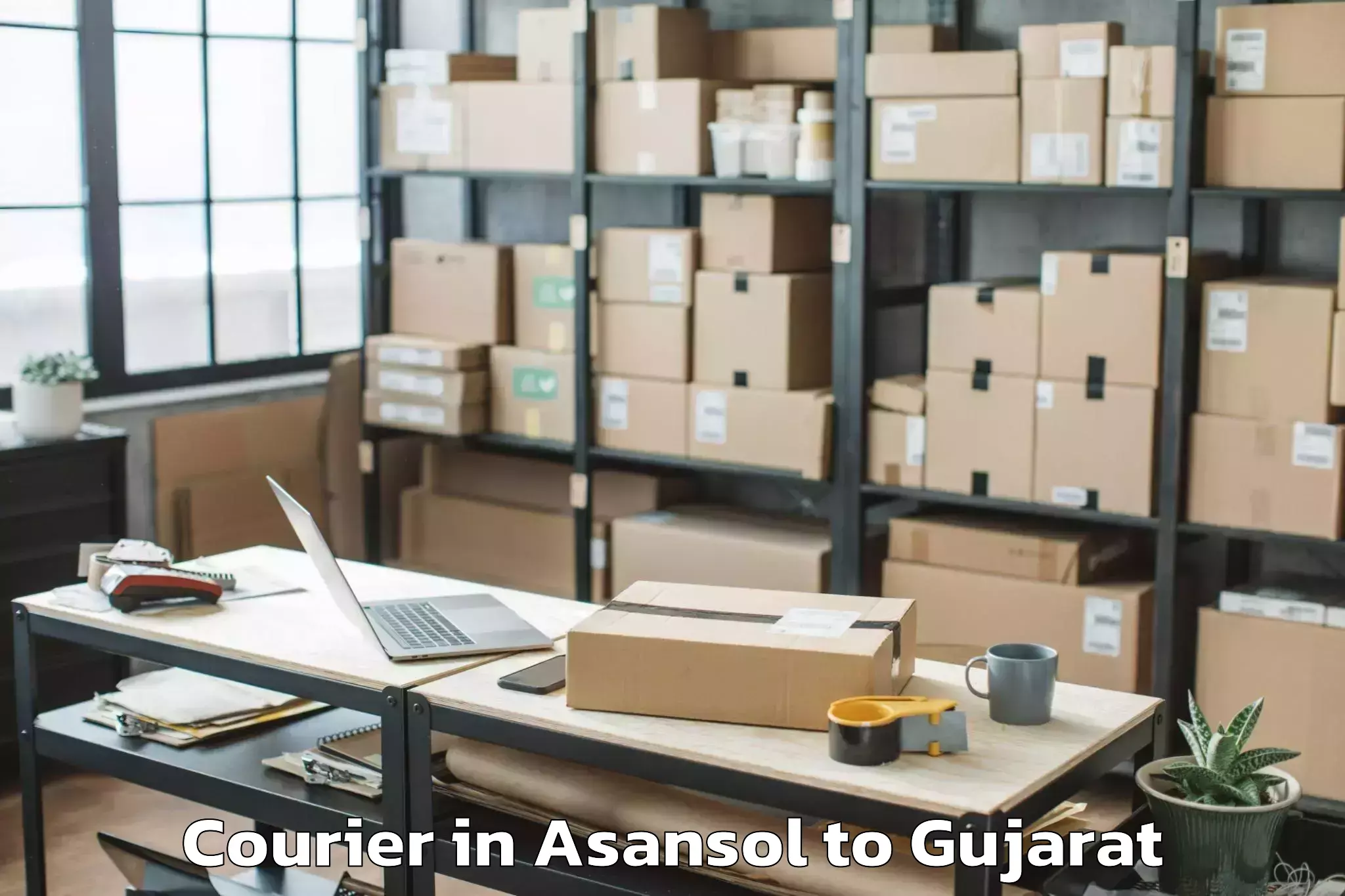 Leading Asansol to Wadhwan Courier Provider